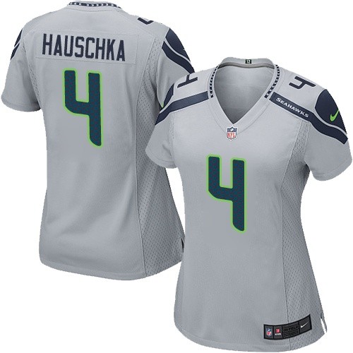 Women's Limited Steven Hauschka Nike Jersey Grey Alternate - #4 NFL Seattle Seahawks